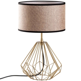 Φωτιστικό Επιτραπέζιο Diamond 892OPV2211 25x25x43cm 1xE27 40W Gold-Beige Opviq
