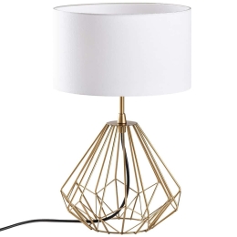 Φωτιστικό Επιτραπέζιο Diamond 892OPV2212 25x25x43cm 1xE27 40W Gold-White Opviq