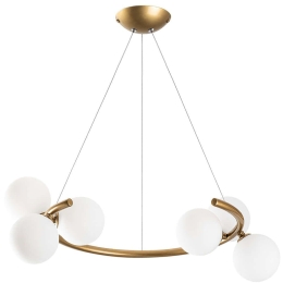 Φωτιστικό Οροφής Luminar 521SHN3571 55x50x115cm 6xG9 10W Gold Opviq
