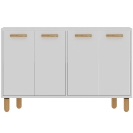 Μπουφές Venedik 327ODS1280 120x29,6x73,6cm White-Oak Μοριοσανίδα, Μελαμίνη