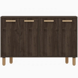 Μπουφές Venedik 327ODS1281 120x29,6x73,6cm Walnut-Oak Μοριοσανίδα, Μελαμίνη