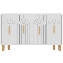 Μπουφές Tiger 327ODS1296 120x29,6x73,6cm White-Oak Μοριοσανίδα, Μελαμίνη