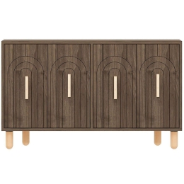 Μπουφές Tiger 327ODS1298 120x29,6x73,6cm Walnut-Oak Μοριοσανίδα, Μελαμίνη