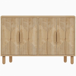 Μπουφές Roger 327ODS1302 120x29,6x73,6cm Oak Μοριοσανίδα, Μελαμίνη