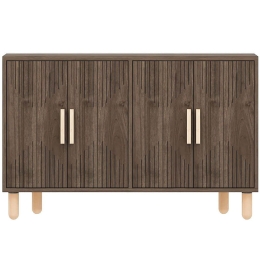 Μπουφές Roger 327ODS1303 120x29,6x73,6cm Walnut-Oak Μοριοσανίδα, Μελαμίνη