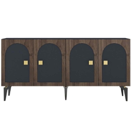 Μπουφές Owen 475OLV2321 150x40x79cm Multi-Anthracite Μοριοσανίδα, Μελαμίνη