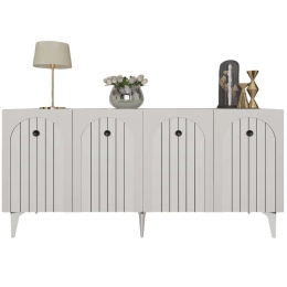 Μπουφές Breda 475OLV2325 150x40x79cm White Μοριοσανίδα, Μελαμίνη