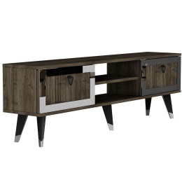 Έπιπλο Τηλεόρασης Lidya 475OLV2922 150x30x45,6cm Walnut-Silver