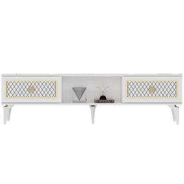 Έπιπλο Τηλεόρασης Herry 475OLV2925 150x29,6x44,6cm White-Gold