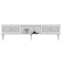 Έπιπλο Τηλεόρασης Herry 475OLV2926 150x29,6x44,6cm White-Silver