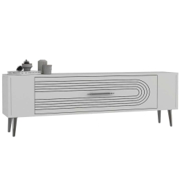 Έπιπλο Τηλεόρασης Retrol 475OLV2944 120x26,4x48,2cm White-Silver
