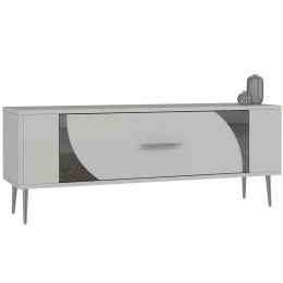 Έπιπλο Τηλεόρασης Retrop 475OLV2952 120x26,4x48,2cm White-Silver