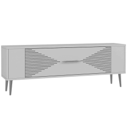 Έπιπλο Τηλεόρασης Retrol 475OLV2956 120x26,4x48,2cm White-Silver
