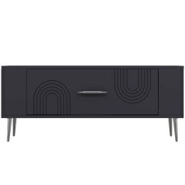 Έπιπλο Τηλεόρασης Retrol 475OLV2958 120x26,4x48,2cm Anthracite-Silver