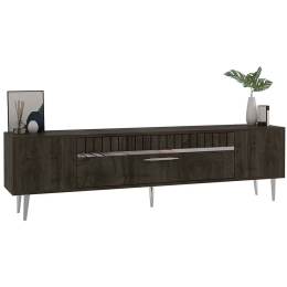 Έπιπλο Τηλεόρασης Dekolp 475OLV2994 150x29,6x48cm Walnut-Silver