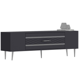 Έπιπλο Τηλεόρασης Dekolp 475OLV3000 150x35x48,2cm Anthracite-Silver