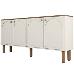 Μπουφές Bohem 845HCT5537 180x35x84cm Cream Μοριοσανίδα, Μελαμίνη
