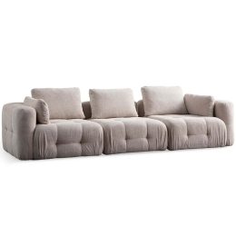 Καναπές Τριθέσιος Amaris 560ARE4106 290x100x65cm Beige