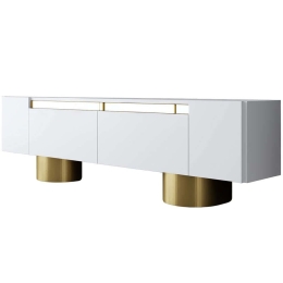 Έπιπλο Τηλεόρασης Bohem 618BLY1261 180x30x50cm White-Gold