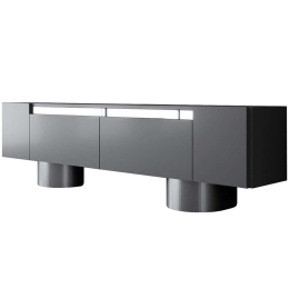 Έπιπλο Τηλεόρασης Bohem 618BLY1263 180x30x50cm Anthracite-Silver