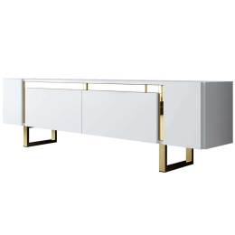 Έπιπλο Τηλεόρασης Yildiz 618BLY1270 180x30x50cm White-Gold