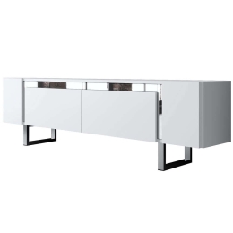 Έπιπλο Τηλεόρασης Yildiz 618BLY1273 180x30x50cm White-Silver