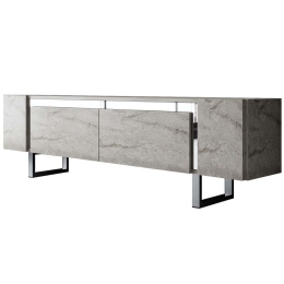 Έπιπλο Τηλεόρασης Yildiz 618BLY1274 180x30x50cm Travertine Grey-Silver