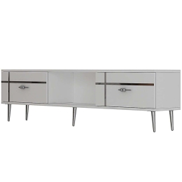 Έπιπλο Τηλεόρασης Line 475OLV3062 150x29,6x40,6cm White-Silver