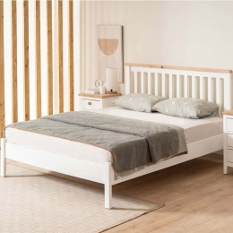 Κρεβάτι Fidan Modern Country (Για Στρώμα 120x200cm) 524ADS1503 120x200x98cm White Ημίδιπλο