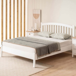Κρεβάτι Nil Modern Country (Για Στρώμα 160x200cm) 524ADS1512 160x200x98cm White Διπλό