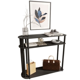 Κονσόλα Caprio 282PTR1143 90x30x84cm Black Mdf,Ξύλο