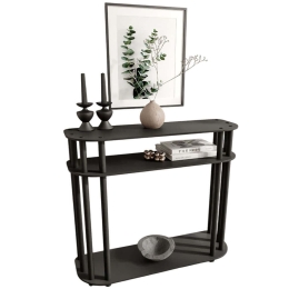 Κονσόλα Cruise 282PTR1146 90x30x84cm Black Mdf,Ξύλο