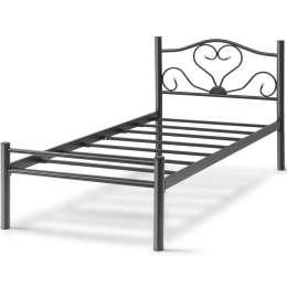 Κρεβάτι K50 (Για Στρώμα 90x200cm) 319HBV1173 90x200x95cm Black Μονό