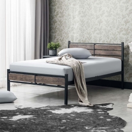 Κρεβάτι K300 319HBV1209 (Για Στρώμα 160x200cm) 319HBV1209 160x200x95cm Black Διπλό