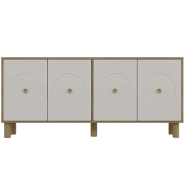 Μπουφές Deren Bohem 475OLV3127 180x35x78,6cm Oak-White Μοριοσανίδα, Μελαμίνη