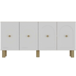 Μπουφές Notre Bohem 475OLV3129 150x35x75cm Oak-White Μοριοσανίδα, Μελαμίνη