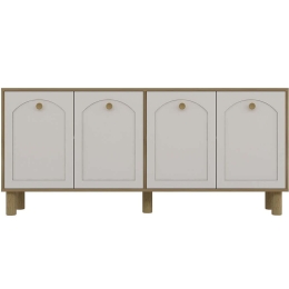 Μπουφές Simple Bohem 475OLV3133 180x35x78,6cm Oak-White Μοριοσανίδα, Μελαμίνη