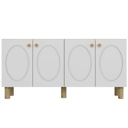 Μπουφές Elisa Bohem 475OLV3135 150x35x75cm Oak-White Μοριοσανίδα, Μελαμίνη