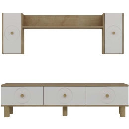 Σύνθεση Τηλεόρασης Deren Bohem 475OLV1478 180x29,6x40,6cm Oak-White