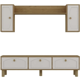 Σύνθεση Τηλεόρασης Simple Bohem 475OLV1480 180x29,6x40,6cm Oak-White
