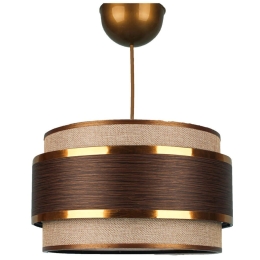 Φωτιστικό Οροφής 687HMY1483 Φ28x40cm 1xE27 40W Brown-Gold Opviq