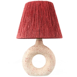 Φωτιστικό Επιτραπέζιο 687HMY1486 Φ25x40cm 1xE27 40W Beige-Red Opviq