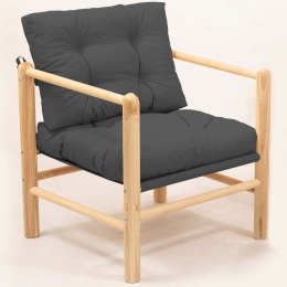 Πολυθρόνα 644MYD1167 51x51x86cm Anthracite