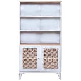 Βιβλιοθήκη Goose 277WLN1113 90x41x158cm White-Oak