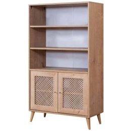 Βιβλιοθήκη Goose 277WLN1117 90x41x158cm White-Oak