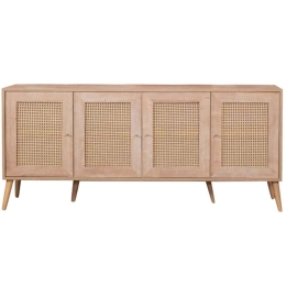 Μπουφές Calvin 277WLN1118 180x41x80cm Oak Μοριοσανίδα, Μελαμίνη