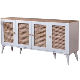 Μπουφές Goose 277WLN1123 180x41x80cm White-Oak Mdf