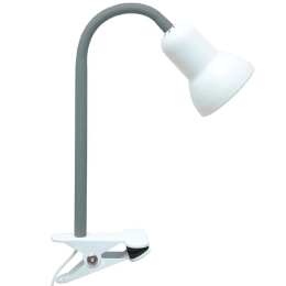 Φωτιστικό Γραφείου Με Κλιπ 780SGN4781 Φ9x35cm 1xE14 40W Grey-White Opviq