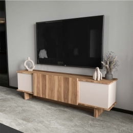 Έπιπλο Τηλεόρασης Diana 360ALE1704 180x33x50cm Beige-Walnut
