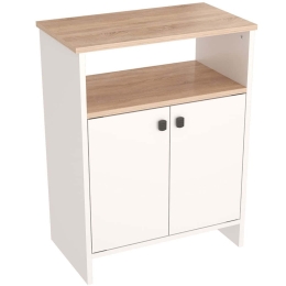 Ντουλάπι Berry 768ESL1101 62x35x85cm Sonoma-White Μοριοσανίδα, Μελαμίνη